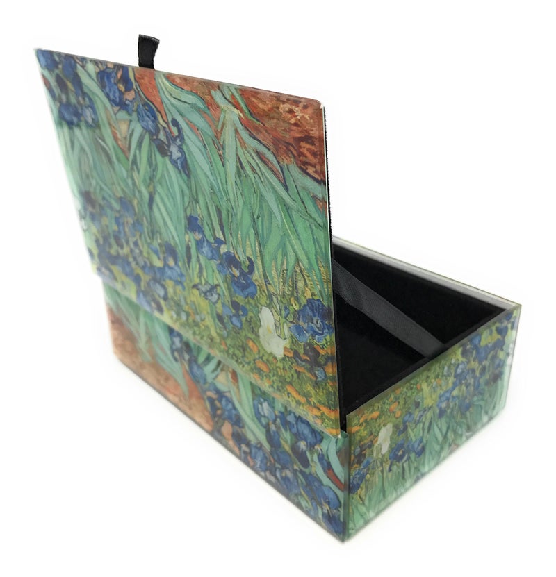 Value Arts Vincent Van Gogh Glass Jewelry Keepsake Box (Iris) - Image 5